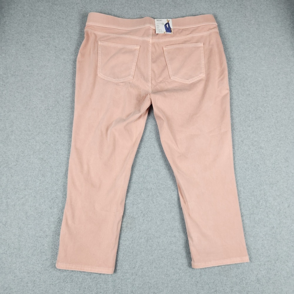 Time and Tru Jegging Capri Women XXXL 22 Pink Pearl Blush Fitted Stretch Pull On